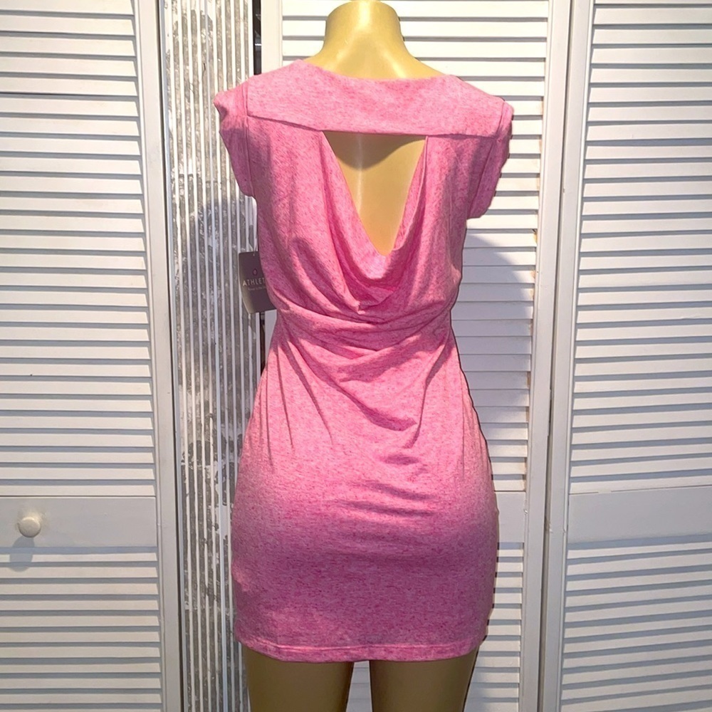 Athleta- LINEN CHARISMA DRESS XS : Paradise Pink Heath - Picture 5 of 7